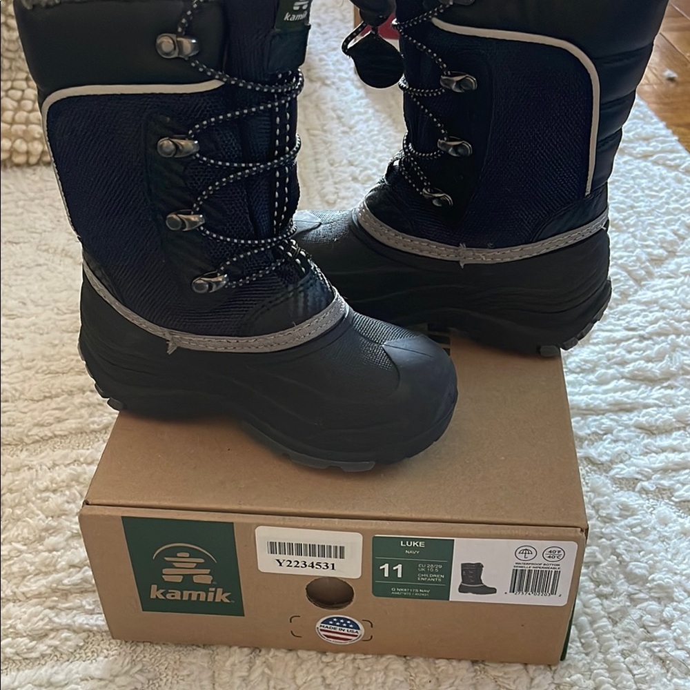 Kamik Black and Blue Winter Boots Size 11